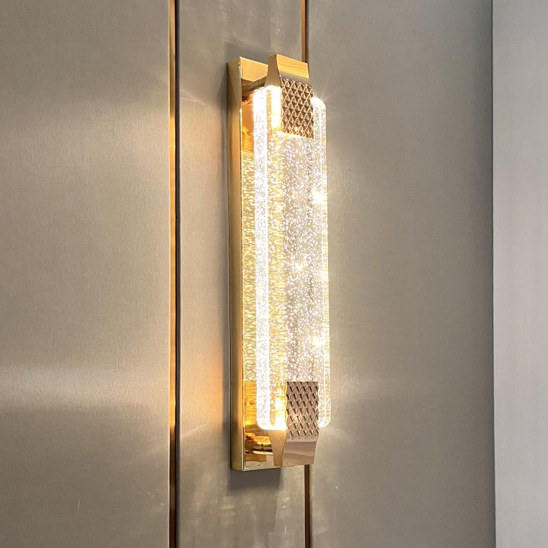 Modern Sconce Light Fixture Crystal Shade Wall Sconce Lighting for Bedroom