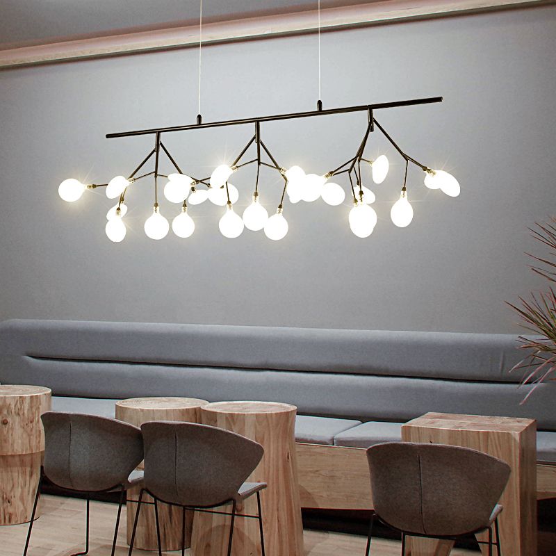 Adjustable Hanging Cord 27 Lights Island Lighting Modern Firefly Metal Pendant for Bedroom
