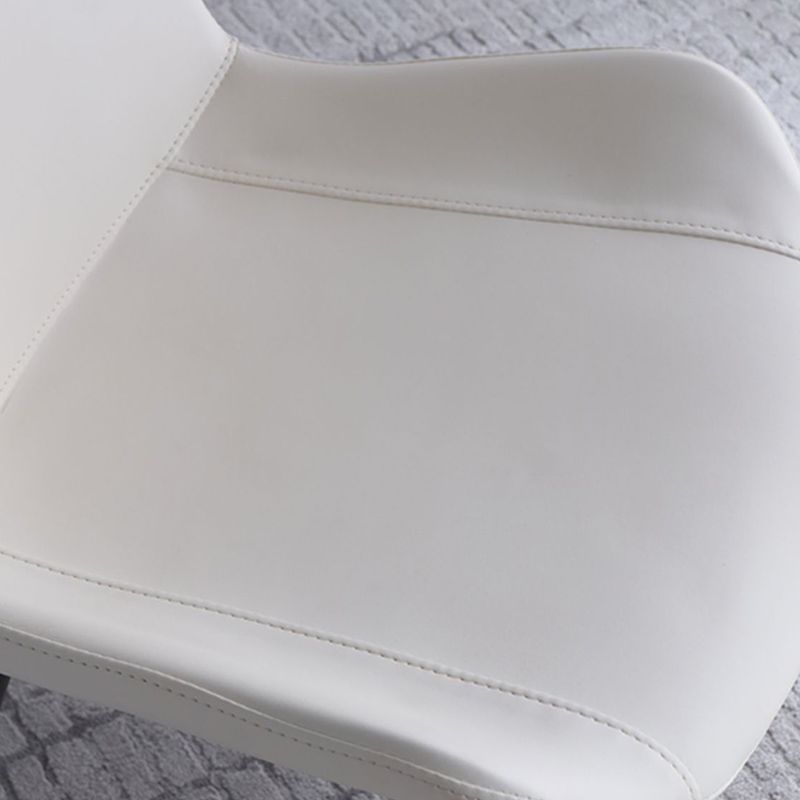 Leather Contemporary Restaurant Side Chair Parsons Matte Finish Dining Chair