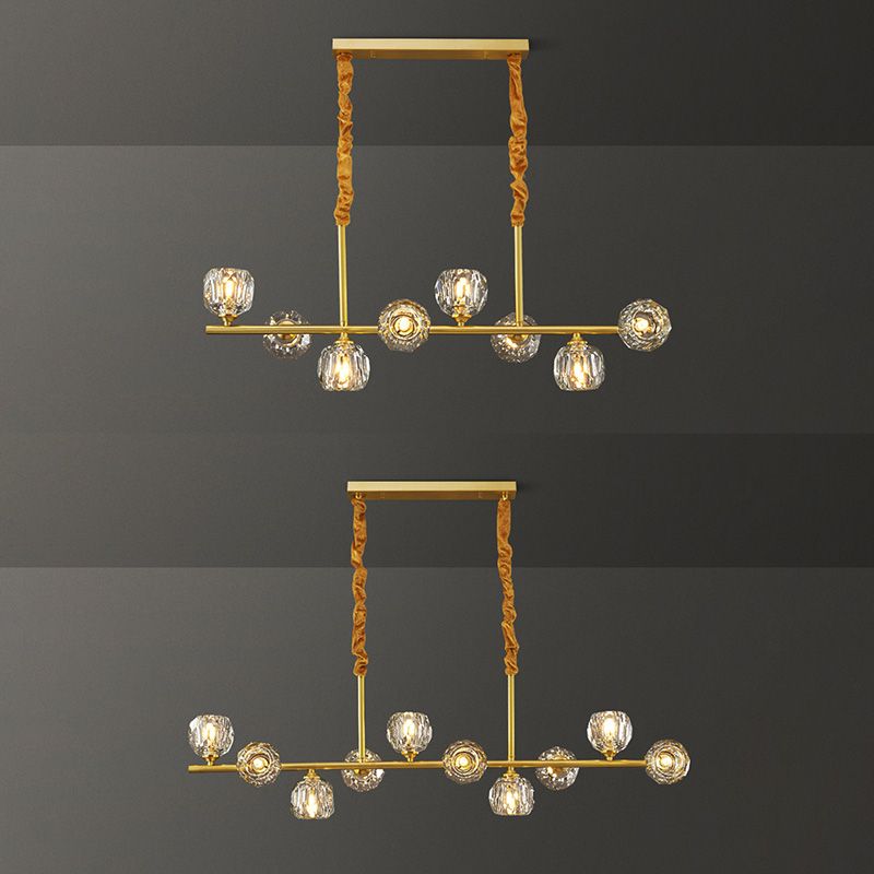 Accensione dell'Isola Globe Crystal Contemporary Simplicity Fishting di illuminazione a sospensione per il ristorante
