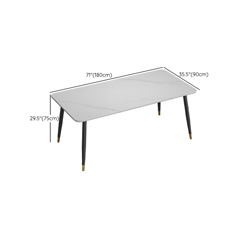 Glossy White Dining Table Set 1/5/7 Pieces Glam Dinette Set for Kitchen