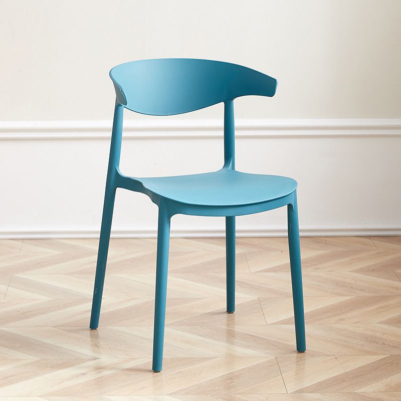 Dining Room Kitchen Dining Chair Open Back Plastic Side Chair