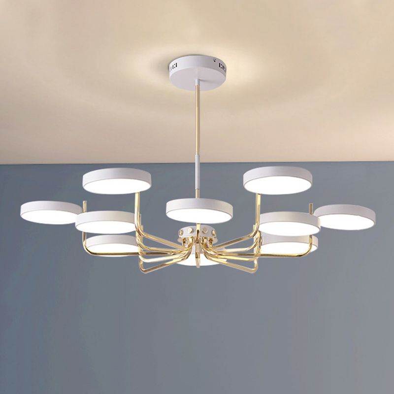 Modern Sputnik Chandelier Light Fixtures Acrylic LED Hanging Lamp for Living Room