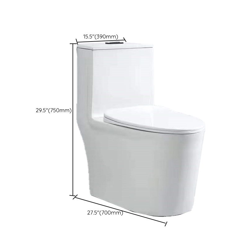 Contemporary All-In-One Flush Toilet Floor Mount Urine Toilet with Seat for Washroom