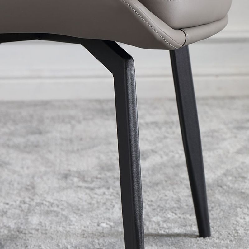 Contemporary Dining Chair Dining Arm Side Chairs for Kitchen with Metal Legs