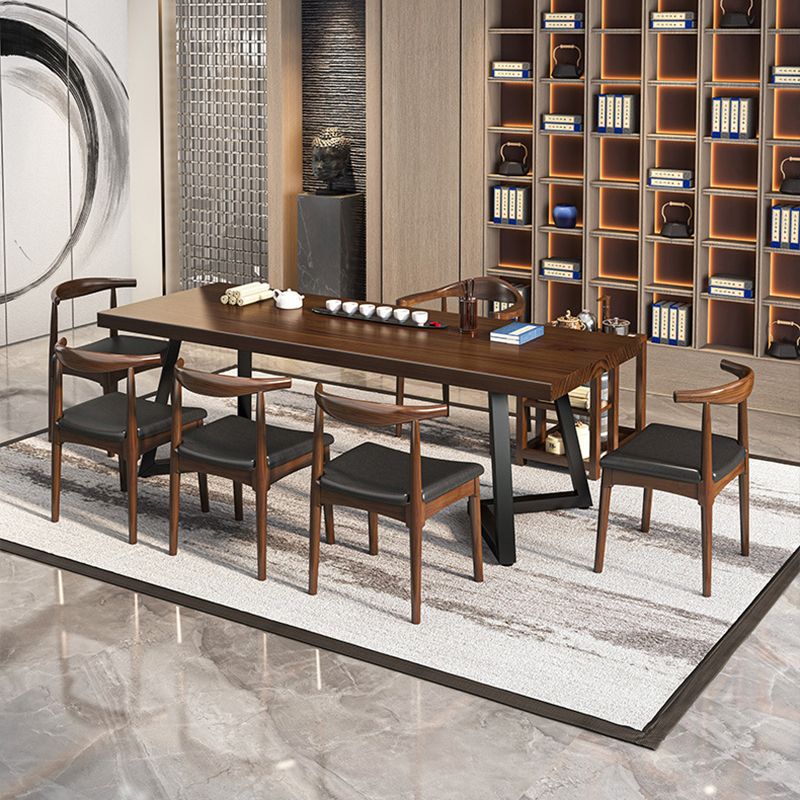 Industrial Style Rectangle Table Set 1/2/6/7 Pieces Dining Set for Kitchen