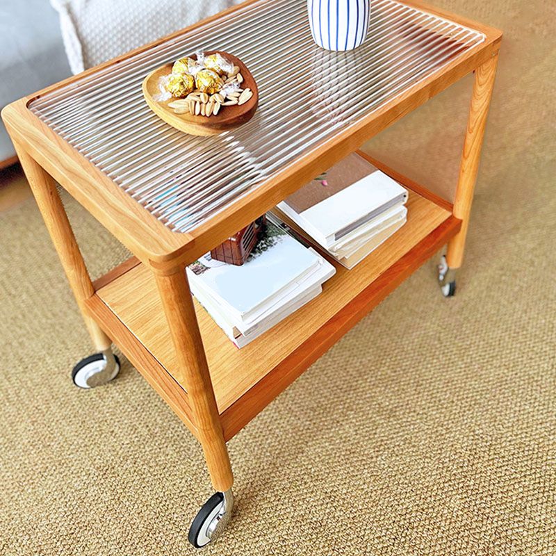 Modern Rectangular Side End Table 4 Legs Side Table for Living Room