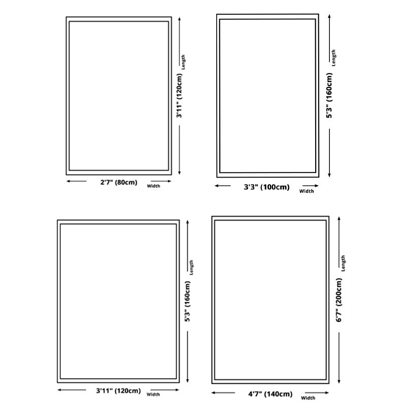 Multicolor Modern Area Carpet Polyester Abstract Print Indoor Rug Easy Care Carpet for Living Room