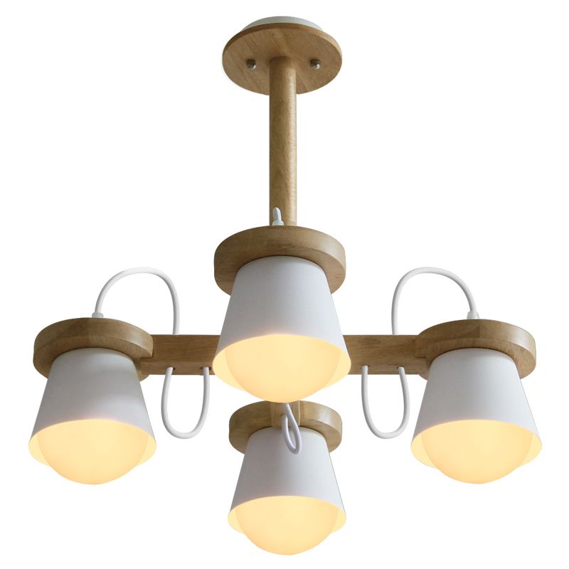 Modern Ceiling Pendant Wood Light Indoor Bedroom Shop Hotel Foyer Light