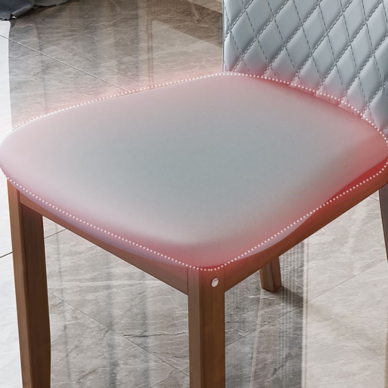 Contemporary Wood Dining Armless Chairs Upholstered Side Chairs for Restaurant Use