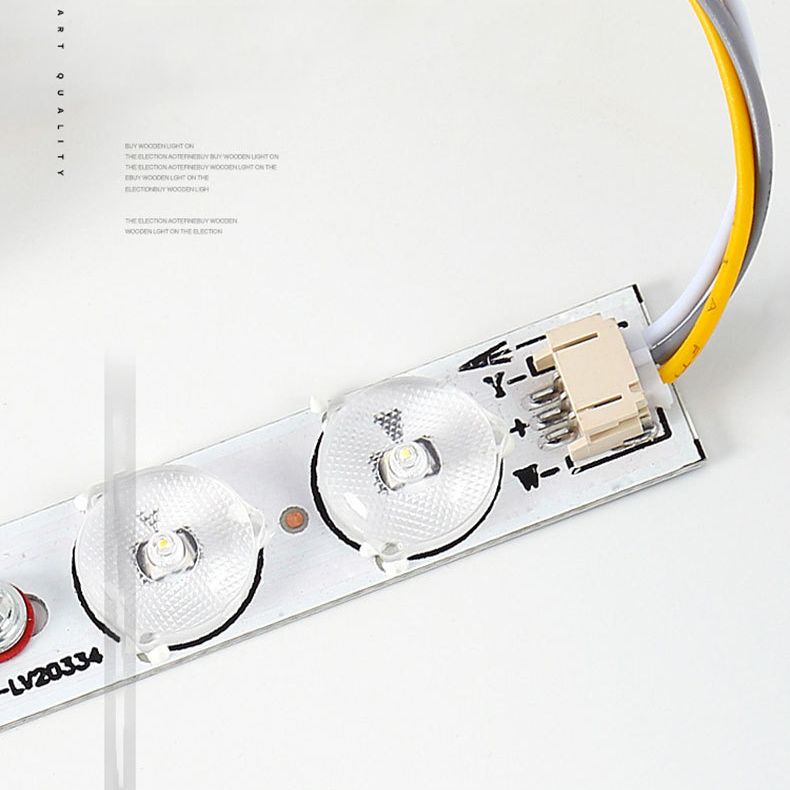 Plafonnier rond simple en métal pour salle d'étude, éclairage LED encastré avec diffuseur en acrylique