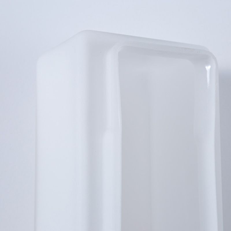 Glass Rectangular Wall Sconce Lights Modern Style 2 Lights Wall Mounted Lamps in White