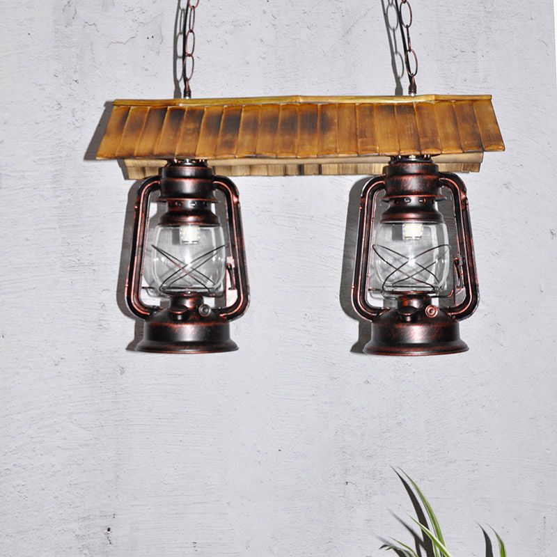Kerosene Lamp Island Lighting Metallic Retro Industrial Style Pendant Lighting Fixtures for Restaurant
