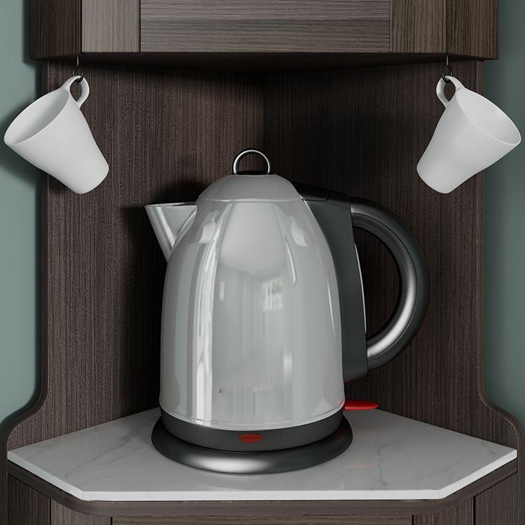 Modern Stone Buffet Sideboard 81"H Glass Doors Dining Room Buffet Server