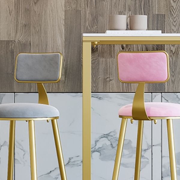 Glam Style Rectangle Bar Set 1/4/7 Pieces Faux Marble Pub Dining Set for Indoor