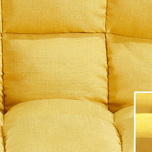 Linen Contemporary Square Arm Adjustable Sofa Convertible Sofa for Living Room