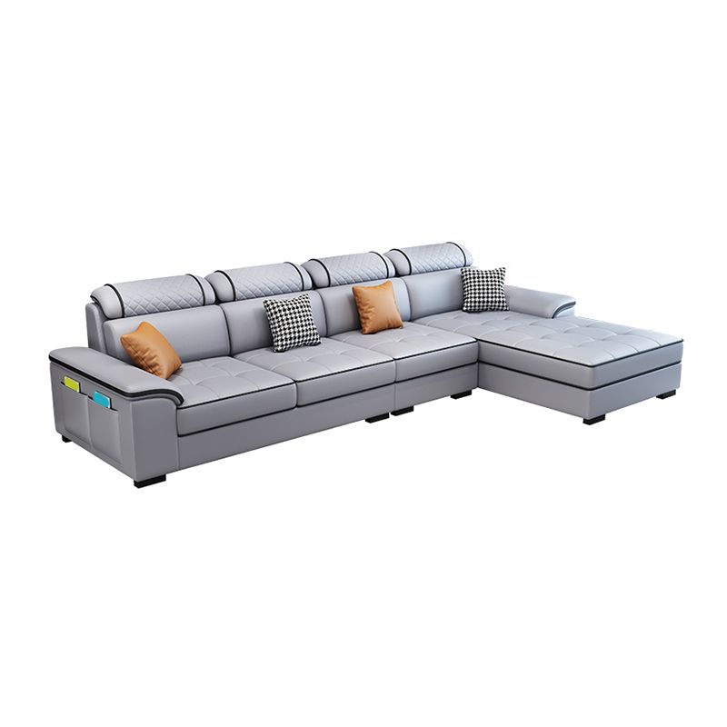 133.07" W x 70.87" D x 35.43" H Pillow Top Arm Sofa with Chaise