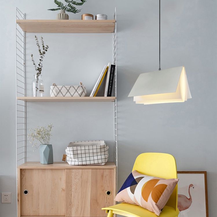 Forme de livre de style nordique Colron Macron Modern Metal 1 Kit d'éclairage de la tête pour la cuisine