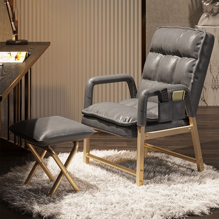 Silla lateral tapizada de estilo contemporáneo, silla de comedor individual con brazo trasero sólido para uso doméstico