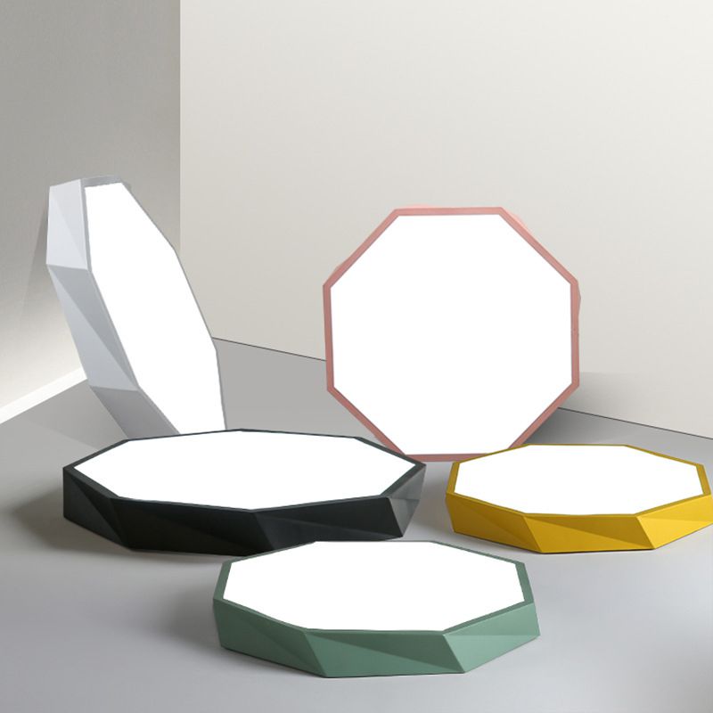 Metal Geometrical Flush Ceiling Light Fixture Nordic Style LED Flush-Mount Light Fixture