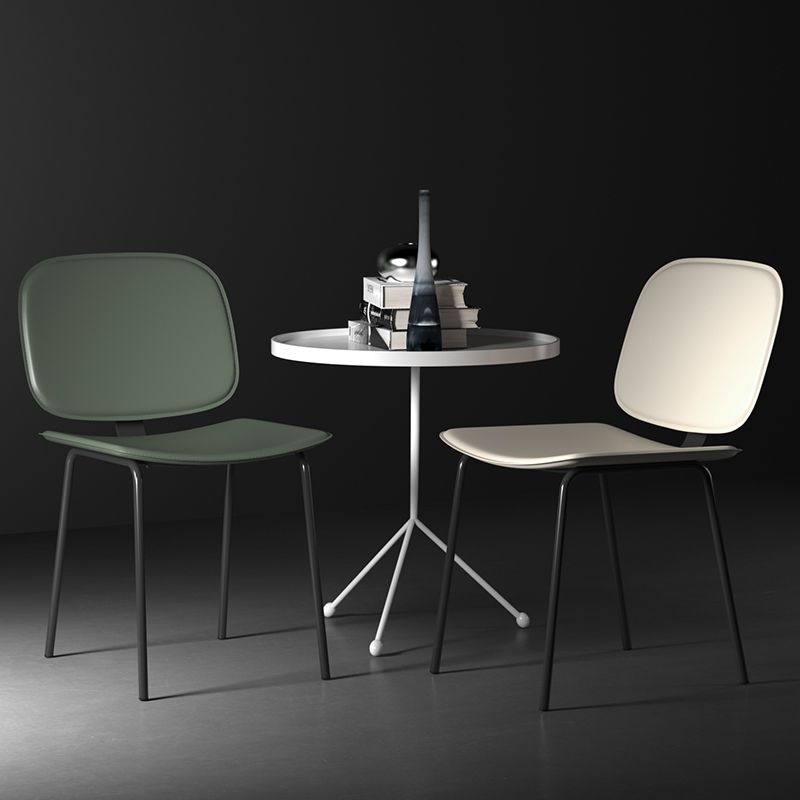 Modern Metal Dining Room Armless Chairs Open Back Dining Side Chair for Home Use