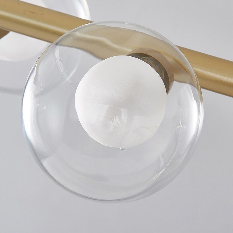 Glass Linear Island Lighting Simplicity Pendant Light Fixture for Dining Room