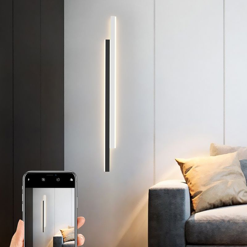 2 lumières linéaires en métal d'éclair