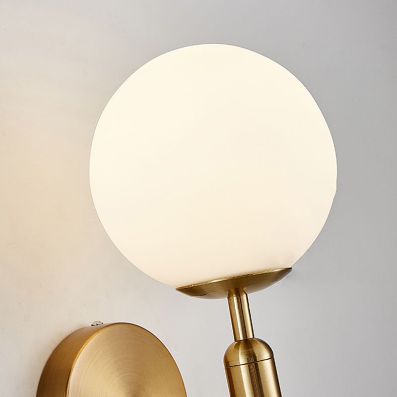 Sphere Shape Glass Sconce Light Modern Style Wall Lamp for Dining Room