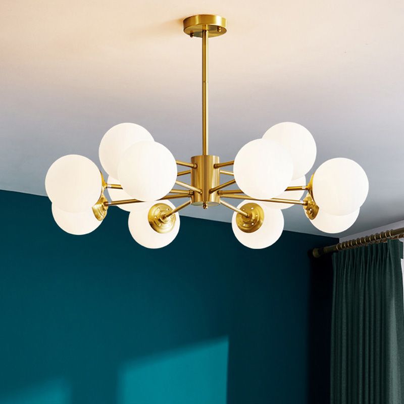 Globe Chandelier Light Fixture Modern Simplicity Crystal Pendant Lighting for Restaurant