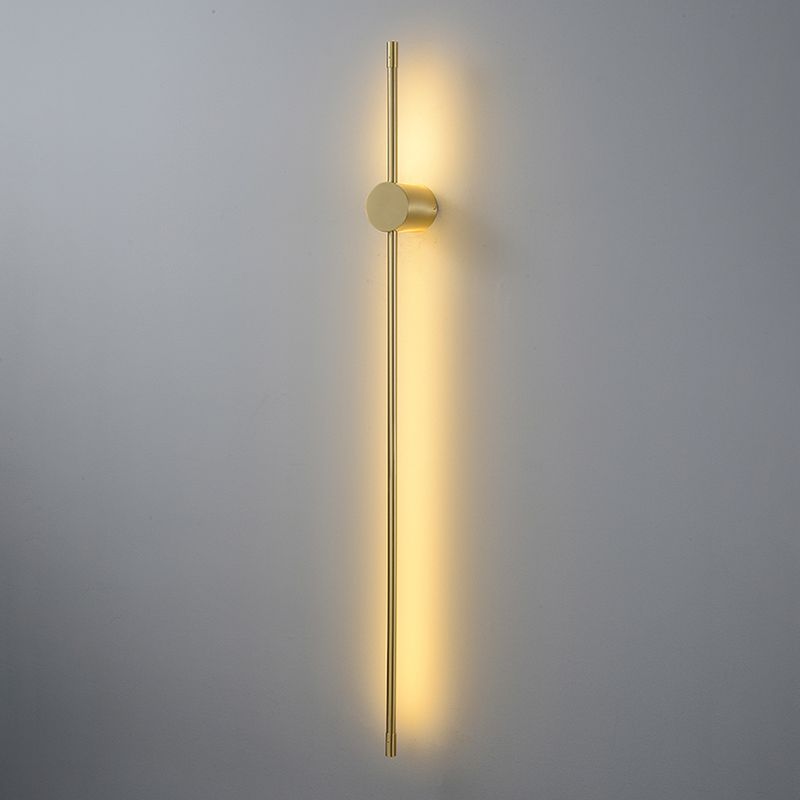 Metall lineare LED -Wandmontaglampe moderner Stil 1 leichte Leuchten in Gold
