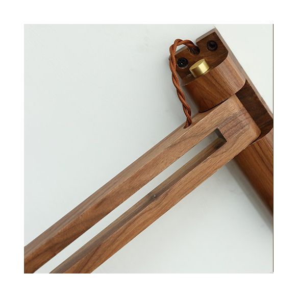 Simplicidad contemporánea Luz de pared de brazo ajustable ajustable con sombra de cerámica