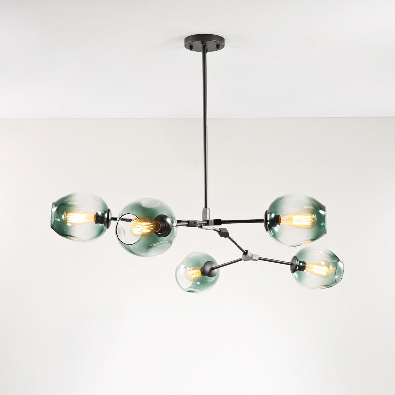 Molecule Dimpled Glass Pendant Lamp Designer Style Chandelier Light for Living Room