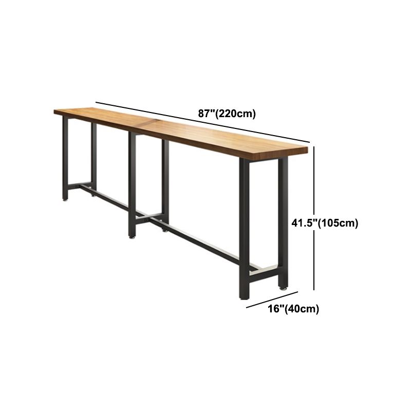 Modern Bar Table Set 1/7 Pieces Rectangle Pine Wood Counter Table for Shop