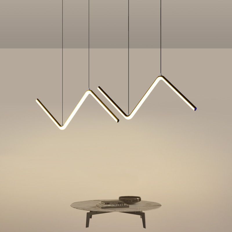 Modern Simple Island Light LED Island Hanging Lamp with Acrylic Shade for Living Room