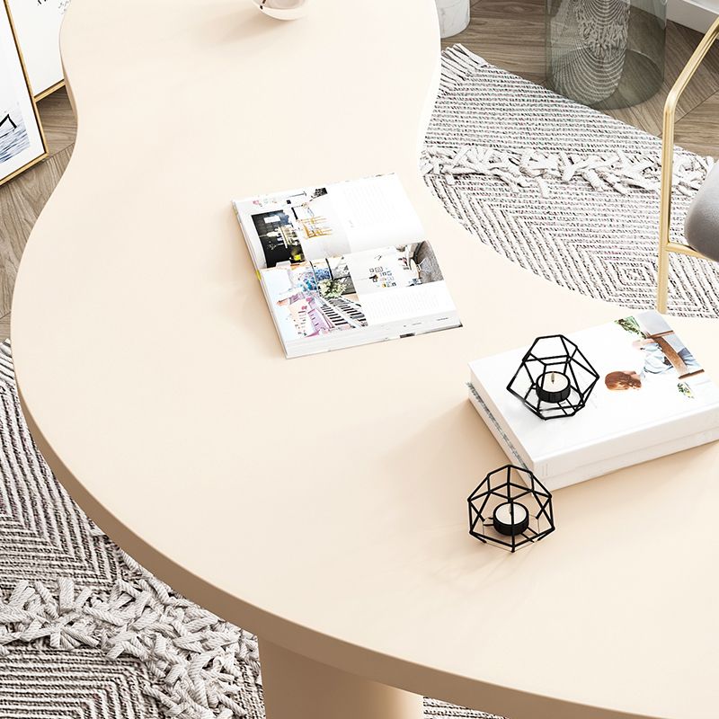 Modern Solid Wood Office Desk Irregular Shape Task Desk with 3-Legs for Office