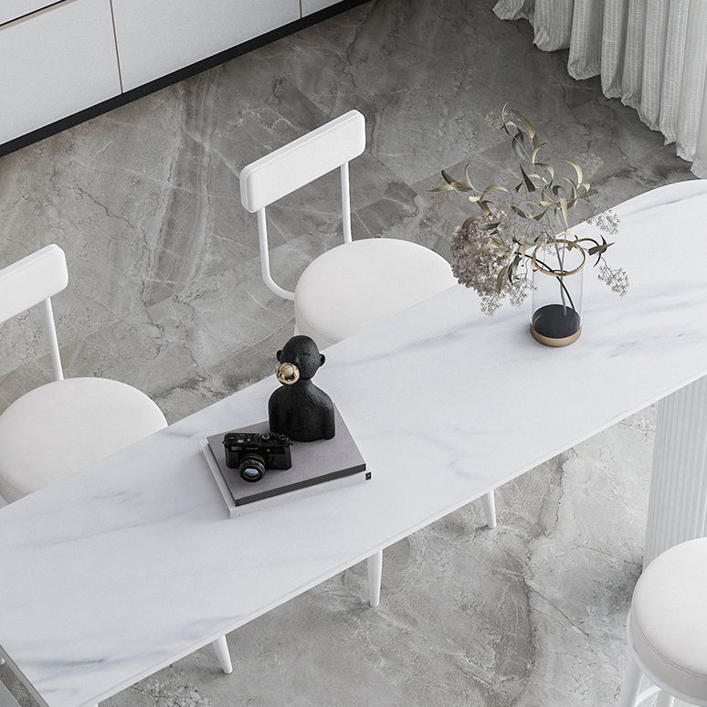 Contemporary Style Armless Counter Stool Faux Leather Low Back Bar Stool