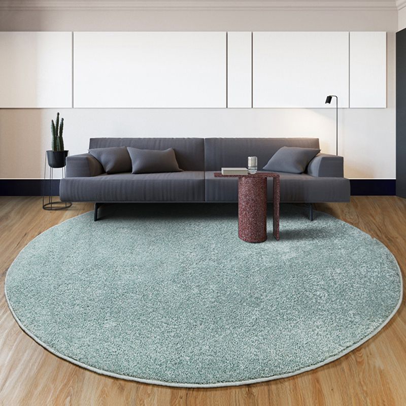 Tappeto moderno rotondo in poliestere solido poliestere moquette non slip tappeto interno per soggiorno