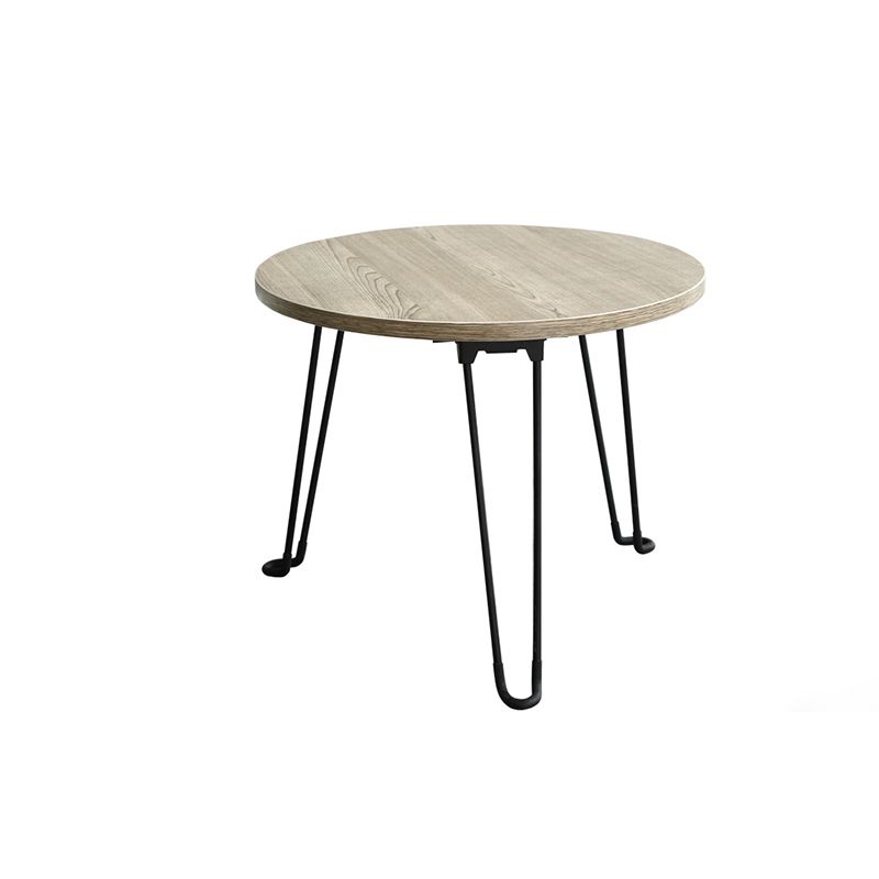 8.6"/12.9"/16.5" Tall Modern 3 Leg Ironcraft Wood Round Top Coffee Table