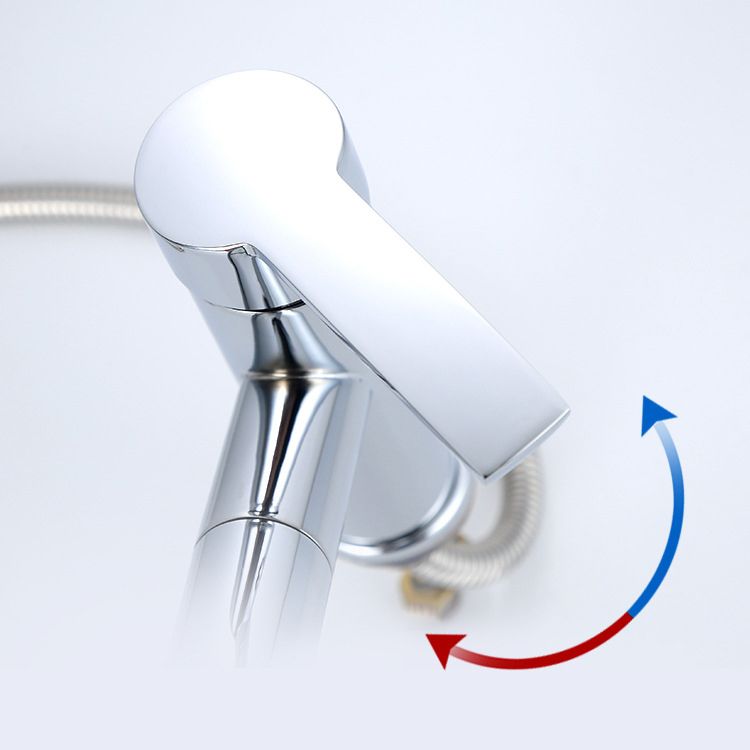 Contemporary Style Faucet Single Handle Vessel Sink Bathroom Faucet