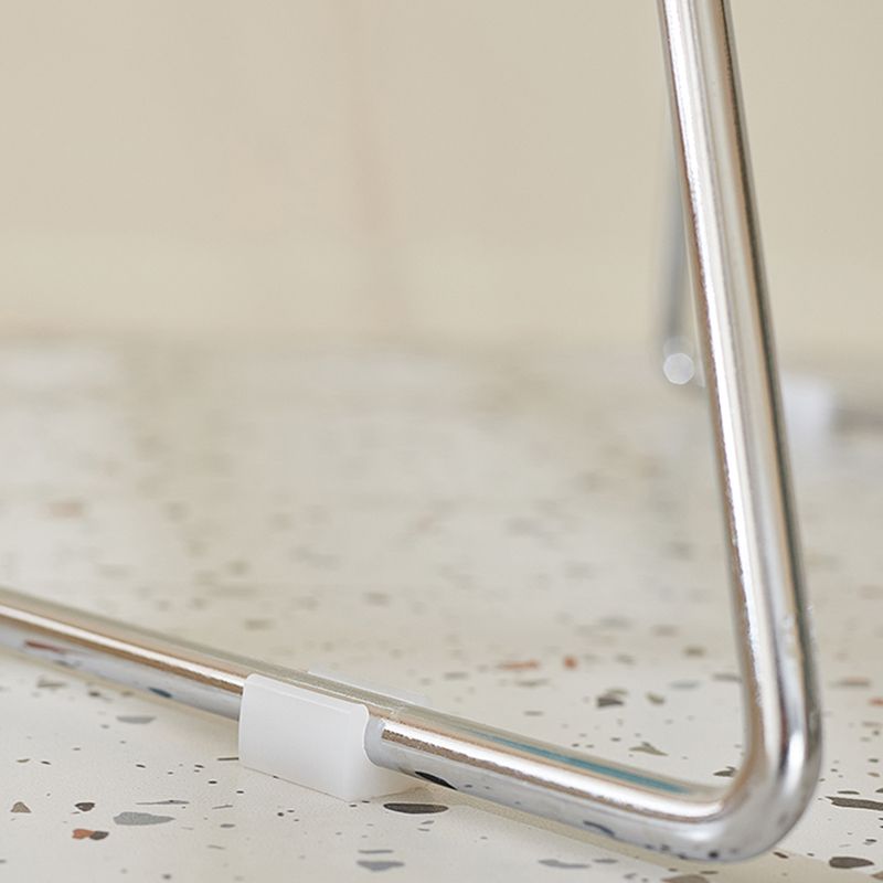 Contemporary Style Arm Chair Plastic Dining Chair with Metal Base for Dining Room