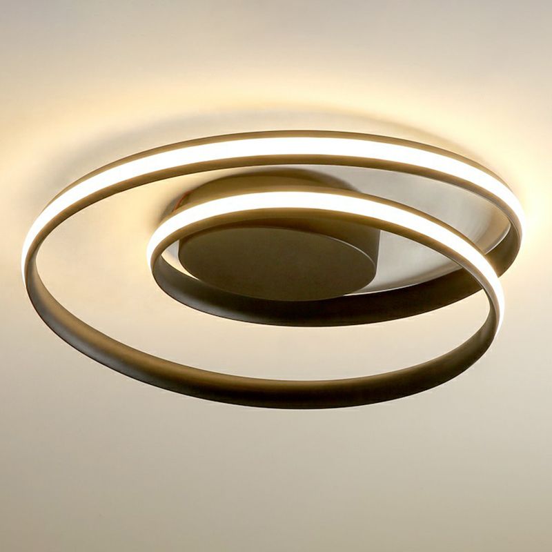 Curling Flush Mount Deckenleuchte einfache Aluminium -LED -LED -Leuchte Leuchte für Schlafzimmer