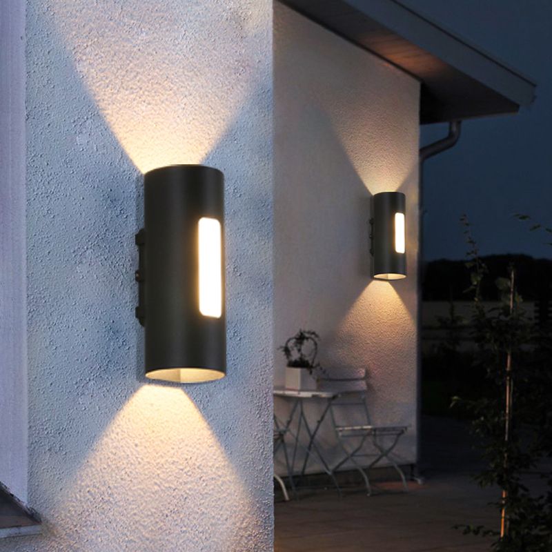 Cylinder Aluminum Wall Light Minimalism 2-light Wall Sconce for Hallway