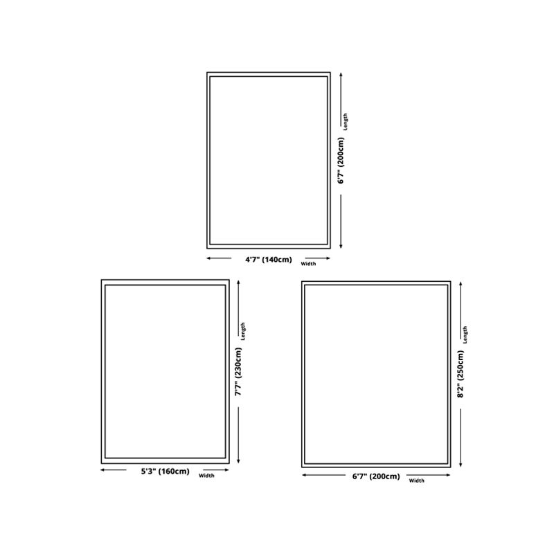 Modern Living Room Rug Color Block Polyester Area Carpet Non-Slip Backing Area Rug