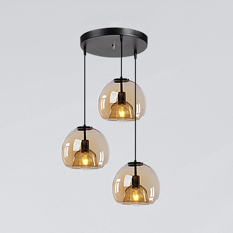 Glass Kitchen Island Pendant Modern Ceiling Fixture for Dining Room