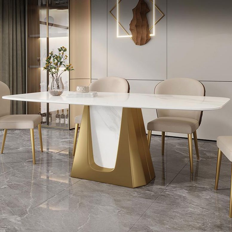 Designer Style Sintered Stone Dining Set Rectangle 1/2/3/5/7 Pieces Dining Room Table Set