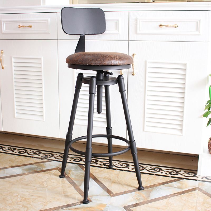 Adjustable Swivel Height Stool Industrial Round Seat Counter Bar Stool,1 Piece