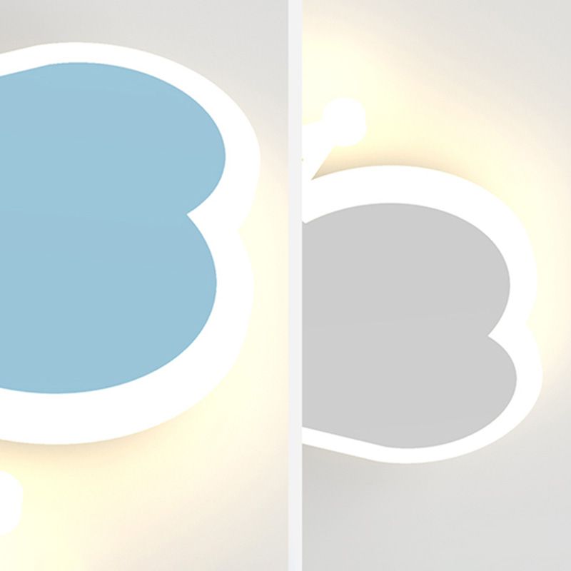 Speciale a parete a LED semplice macaron forma nuvola di supporto a parete in metallo lampada