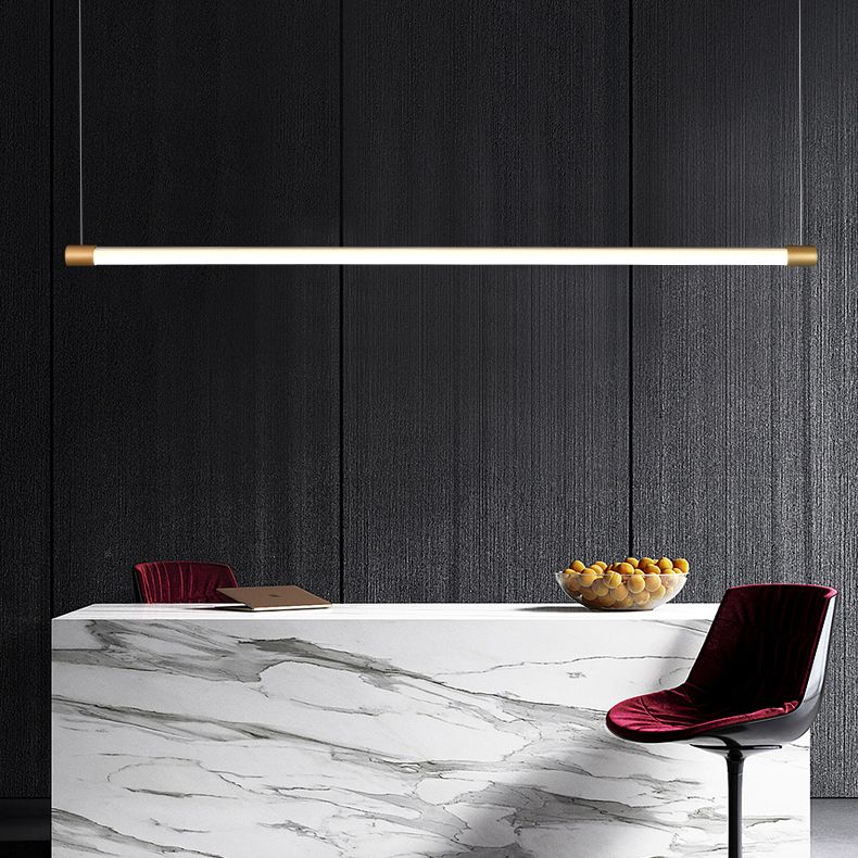 Linear Island Lighting Island Light Fixture Modern Pendant Light Acrylic