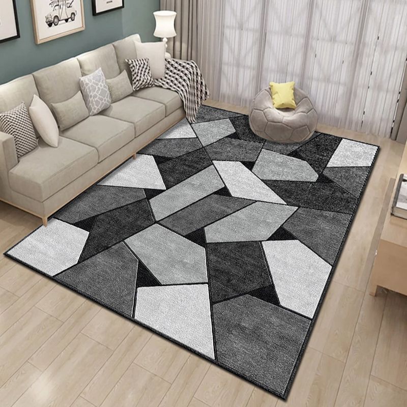Hedendaags gebied Teken Samenvatting Patroon Funky Rug Polyester Niet-slip tapijt voor woonkamer