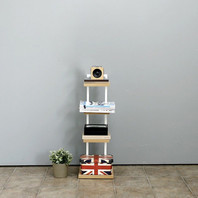 Modern Style Wooden Bookshelf Vertical Shelf Bookcase for Home